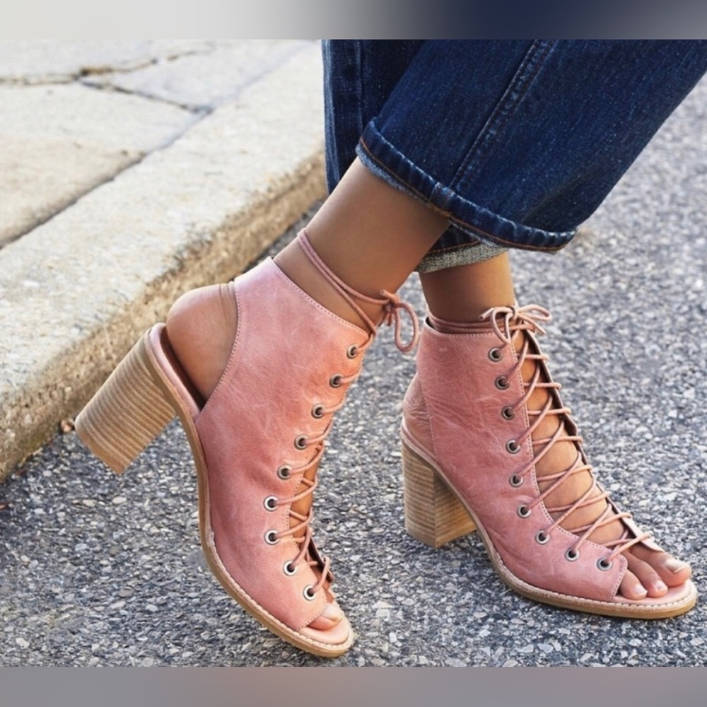 Pink Jeffrey Campbell X Free People Minimal Lace Up Sandal